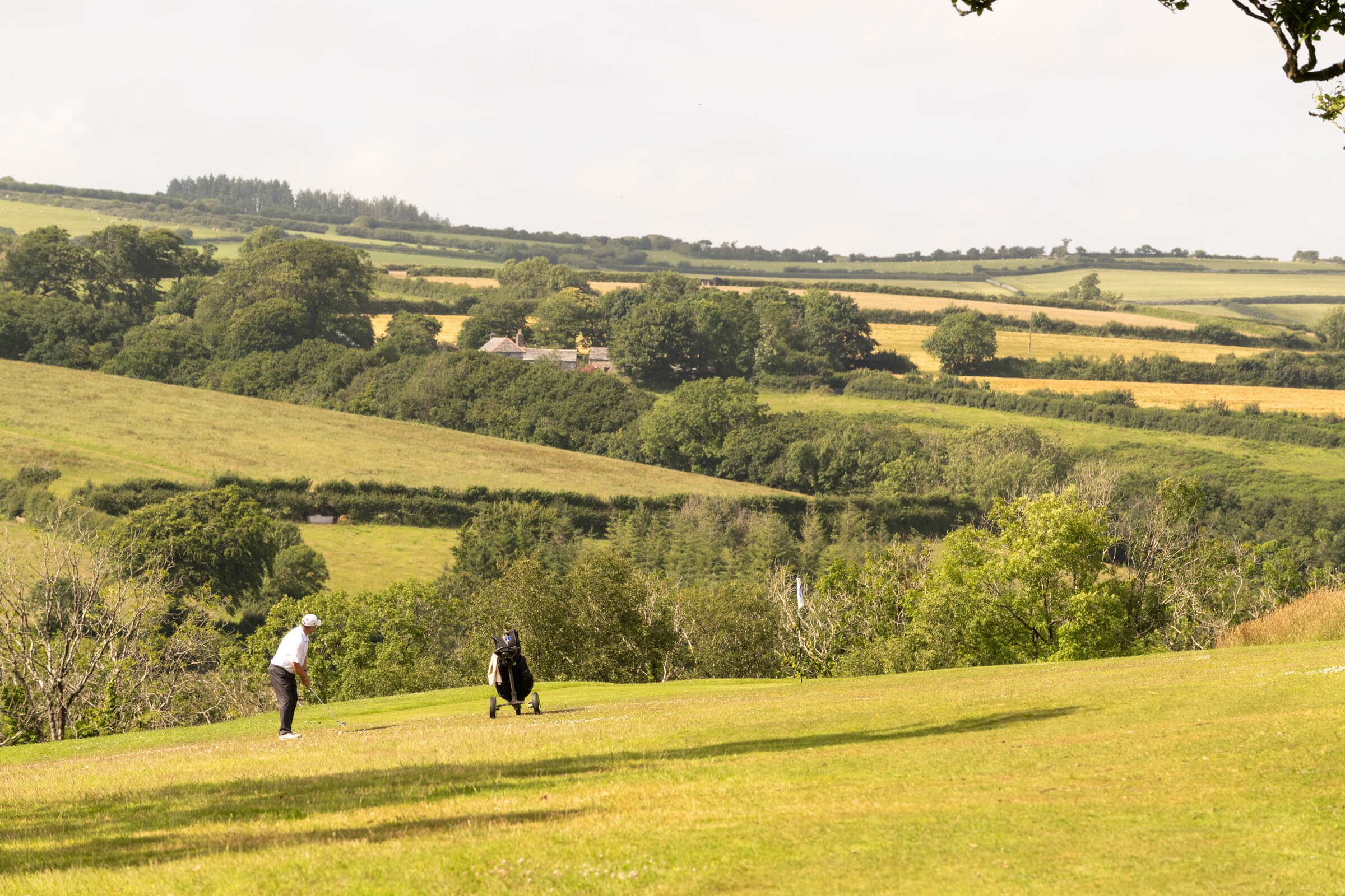 Man playing second hole at Doublebois golf course
